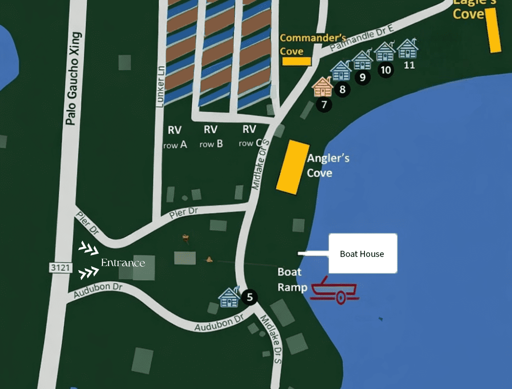 mid lake campground official map toledo bend