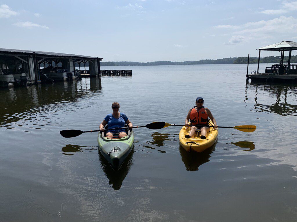Kayaks at marina at mid lake campground toledo bend hemphill tx