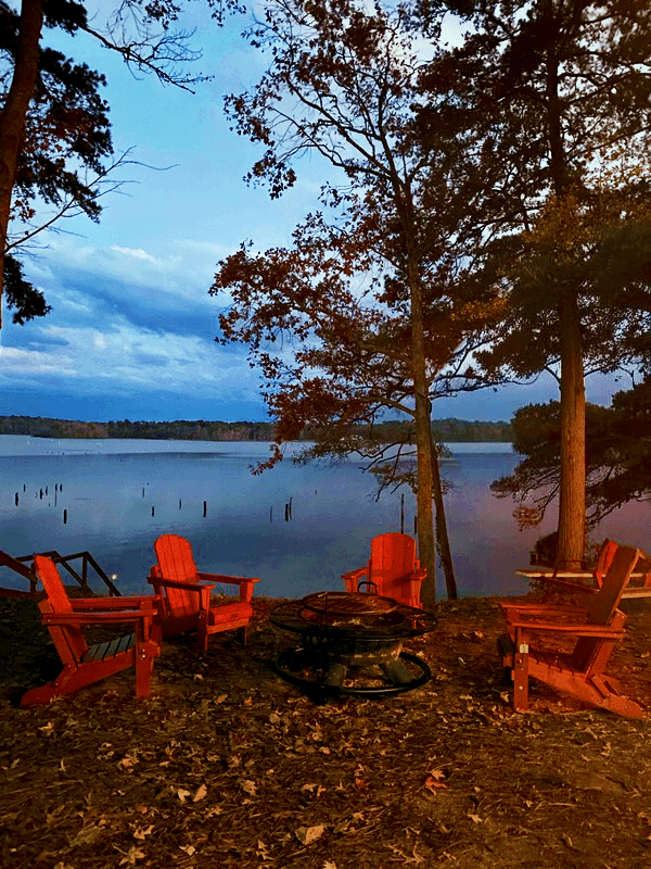 chairs at the porch at mid lake campground toledo bend hemphill tx