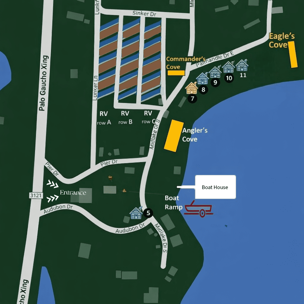 mid lake campground official map toledo bend