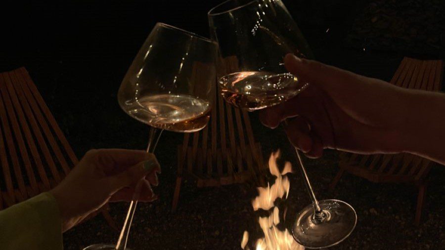 wine 2 over the firepit at mid lake campground toledo bend hemphill tx