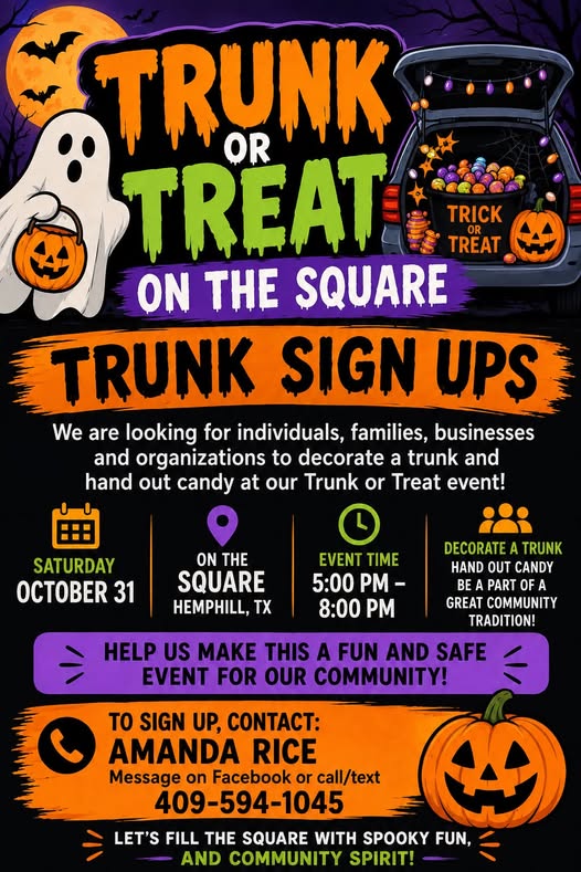 Trunk or Treat on the Square October 31